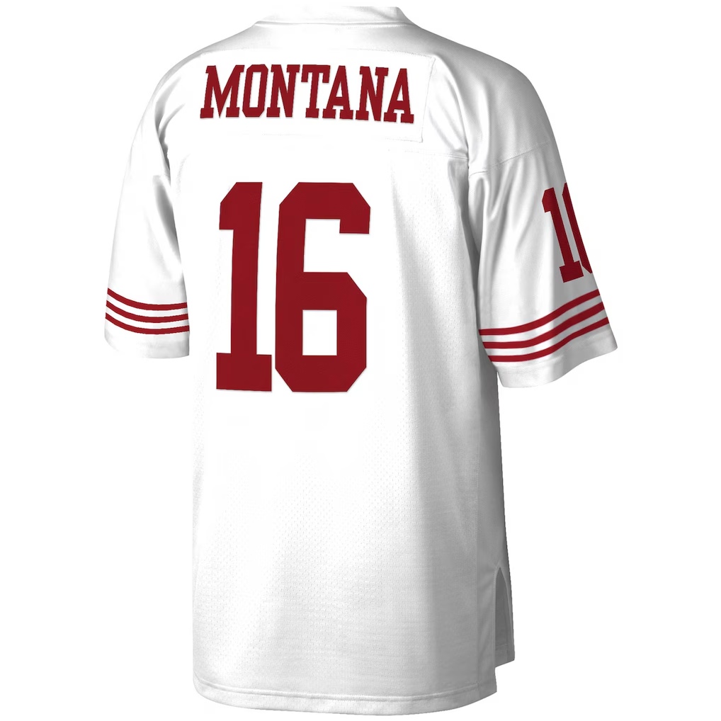 Cooneas SF.49ers #16 Joe Montana Mitchell & Ness White 1990 Legacy Replica Stitched Jerseys