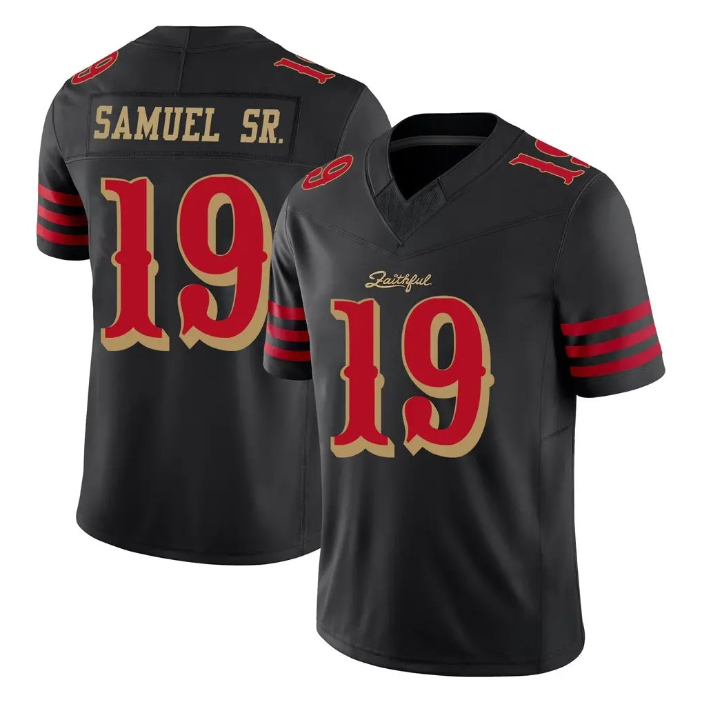 Cooneas SF.49ers #19 Deebo Samuel Sr. Player Black Limited Rivalries Collection Home Game Stitched Jerseys