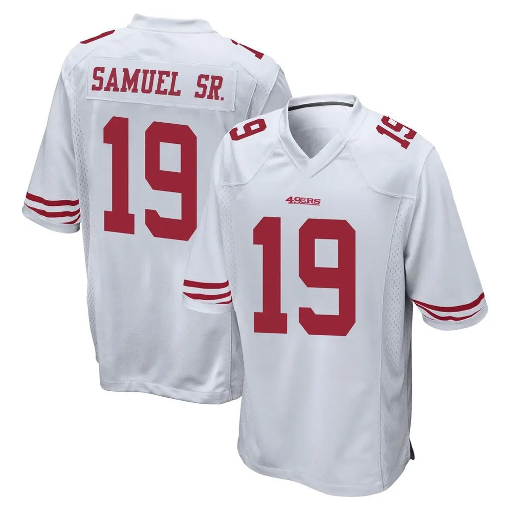 Cooneas SF.49ers #19 Deebo Samuel Sr. Player White Home Game Stitched Jerseys