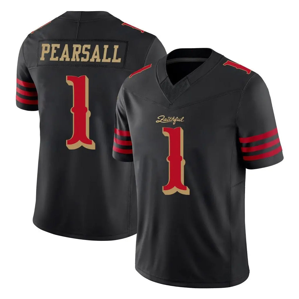 Cooneas SF.49ers #1 Ricky Pearsall Player Black Rivalries Collection Limited Stitched Jerseys