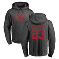 Cooneas SF.49ers #23 Christian McCaffrey Player Anthracite Pullover Hoodies Home Game Stitched Jerseys