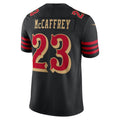 Cooneas SF.49ers #23 Christian McCaffrey Player Rivalries Collection Vapor Limited Black Stitched Jersey