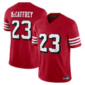 Cooneas SF.49ers #23 Christian McCaffrey Player Scarlet Vapor F.U.S.E. Limited Stitched Jerseys