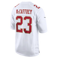 Cooneas SF.49ers #23 Christian McCaffrey Tundra White Fashion Game American Stitched Jersey