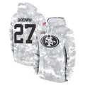 Cooneas SF.49ers #27 Ji'Ayir Brown Player Arctic Camo Limited Salute to Service Pullover Hoodies Game Stitched Jerseys