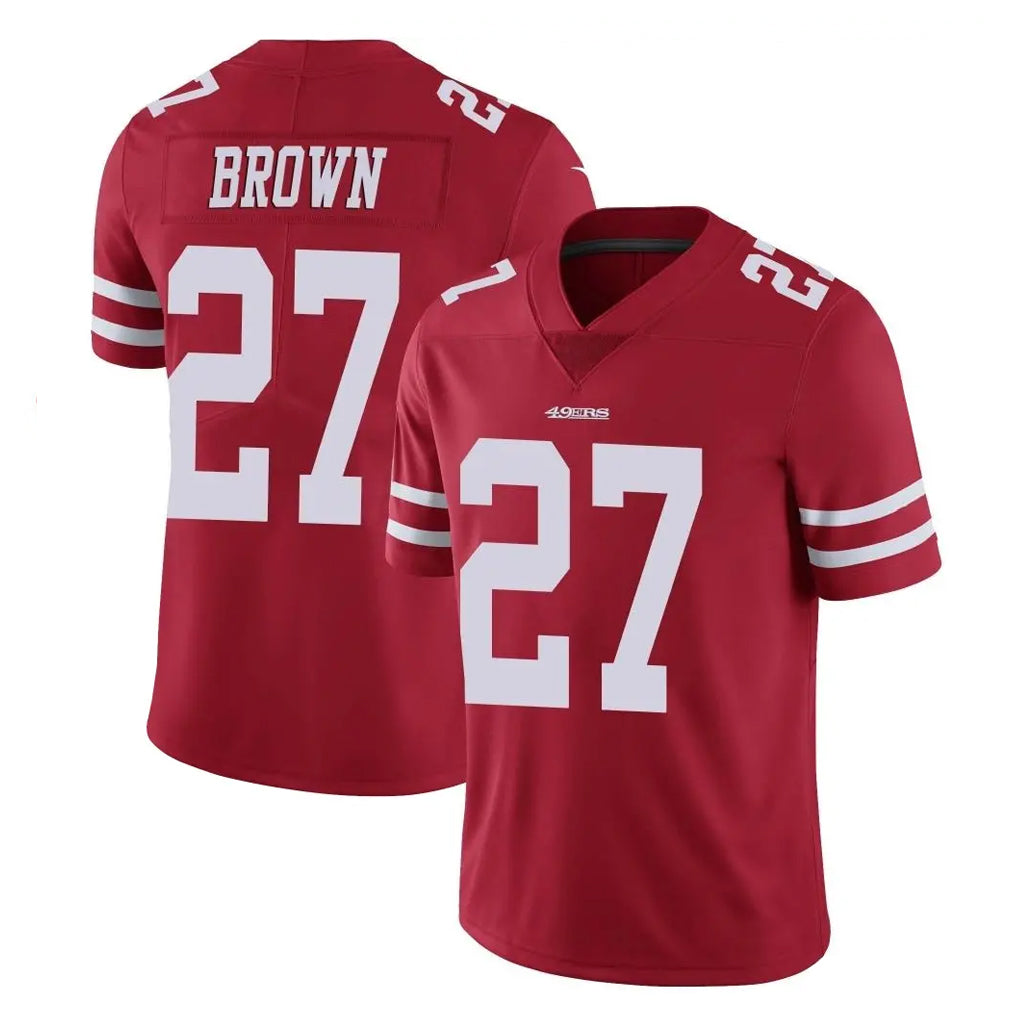 Cooneas SF.49ers #27 Ji'Ayir Brown Player Red Limited Vapor Untouchable Home Game Stitched Jerseys