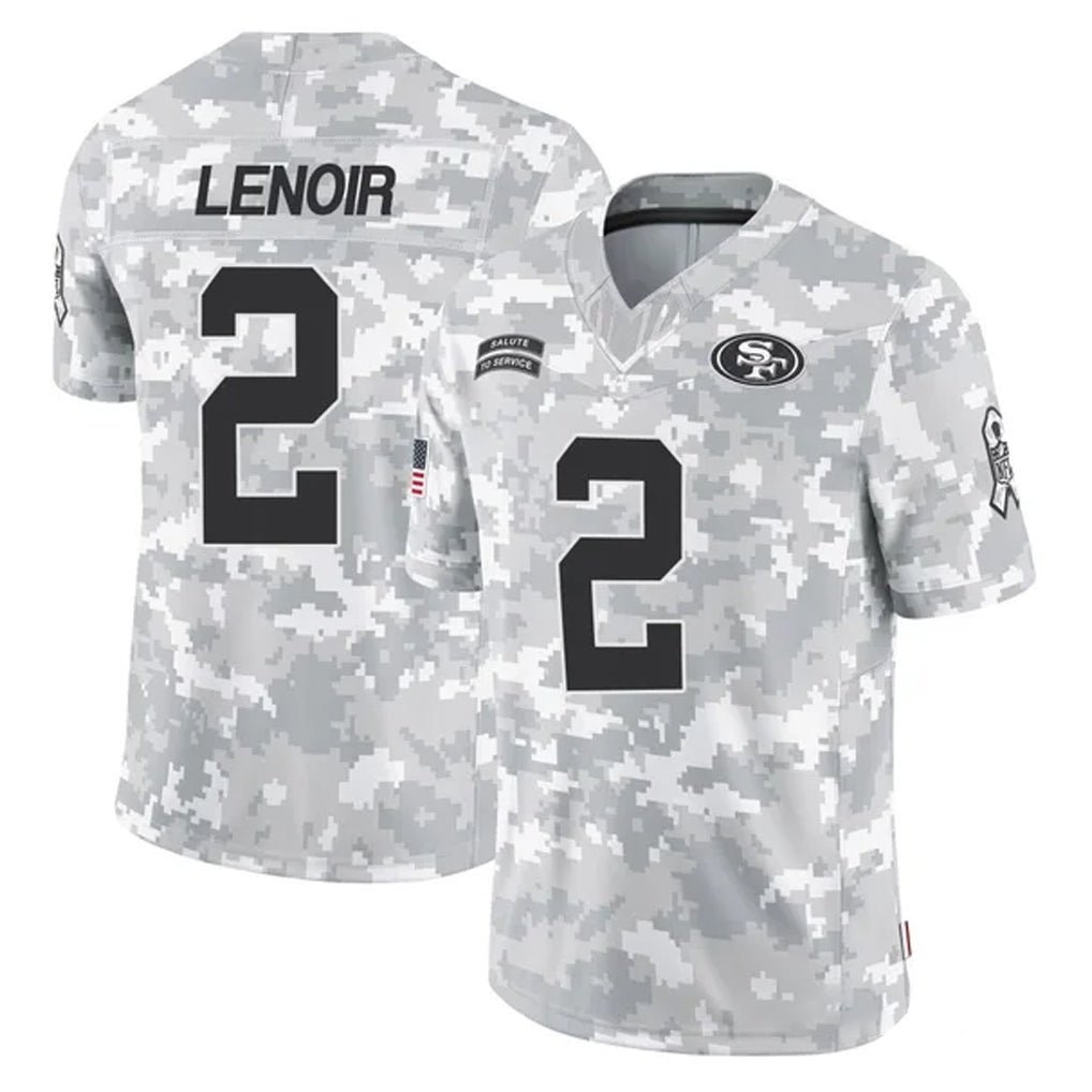 Cooneas SF.49ers #2 Deommodore Lenoir Player Arctic Camo Limited Salute To Service Home Game Stitched Jerseys