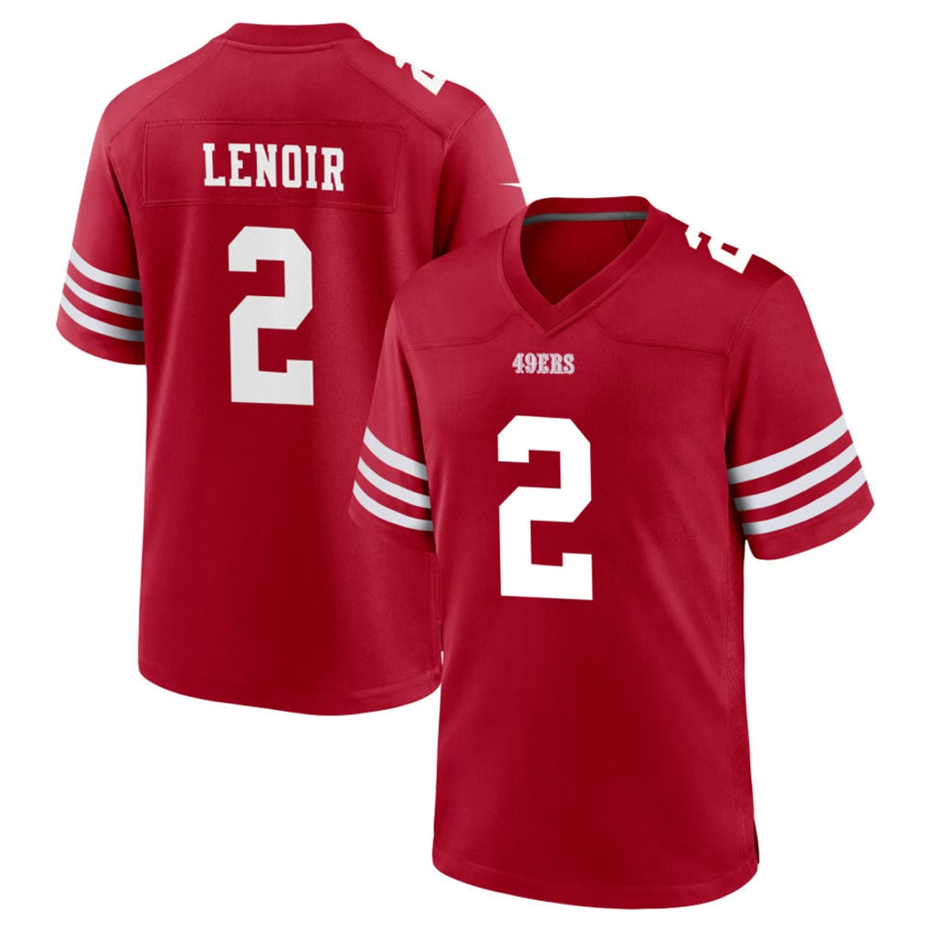Cooneas SF.49ers #2 Deommodore Lenoir Player Red Game Home Stitched Jerseys