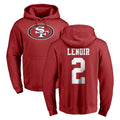 Cooneas SF.49ers #2 Deommodore Lenoir Player Red LOGO Pullover Hoodies Home Game Stitched Jerseys