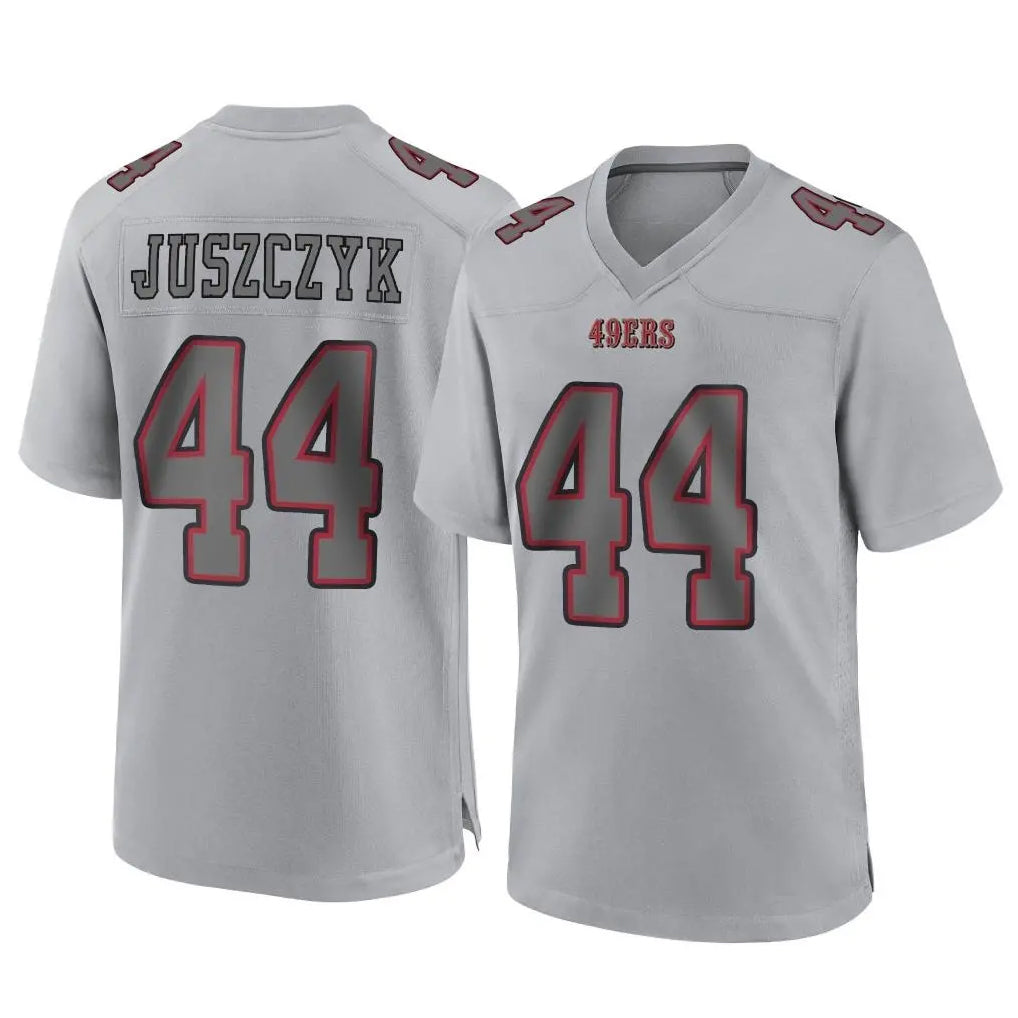 Cooneas SF.49ers #44 Kyle Juszczyk Player Gray Atmosphere Fashion Home Game Stitched Jerseys