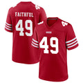 Cooneas SF.49ers #49 The Faithful Player Scarlet Home Game Football Jerseys