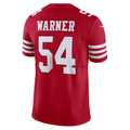 Cooneas SF.49ers #54 Fred Warner Scarlet Vapor F.U.S.E. Limited Stitched Jerseys