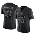 Cooneas SF.49ers #57 Dre Greenlaw Player Black Limited Reflective Home Game Stitched Jerseys