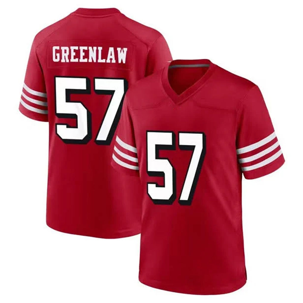 Cooneas SF.49ers #57 Dre Greenlaw Player Red Limited Alternate Home Game Stitched Jerseys