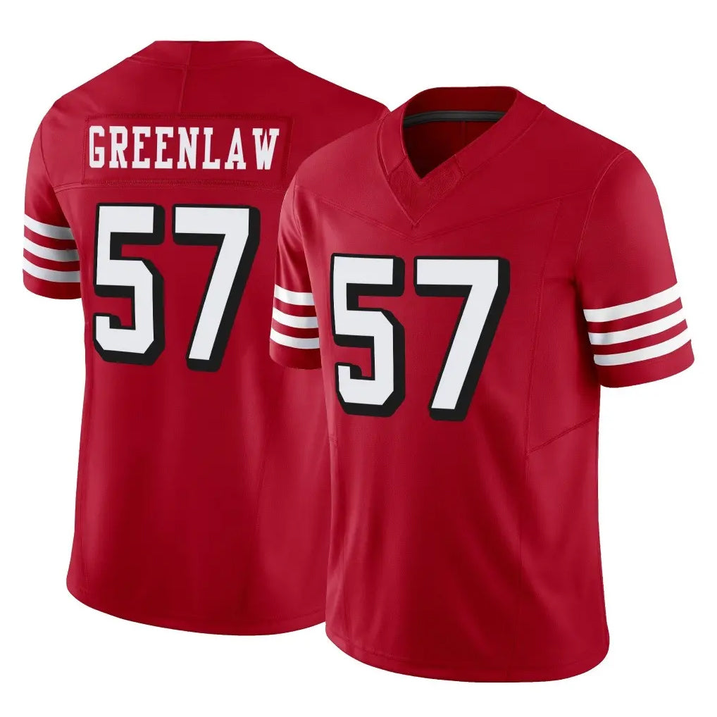 Cooneas SF.49ers #57 Dre Greenlaw Player Red Limited Alternate Vapor F.U.S.E. Home Game Stitched Jerseys