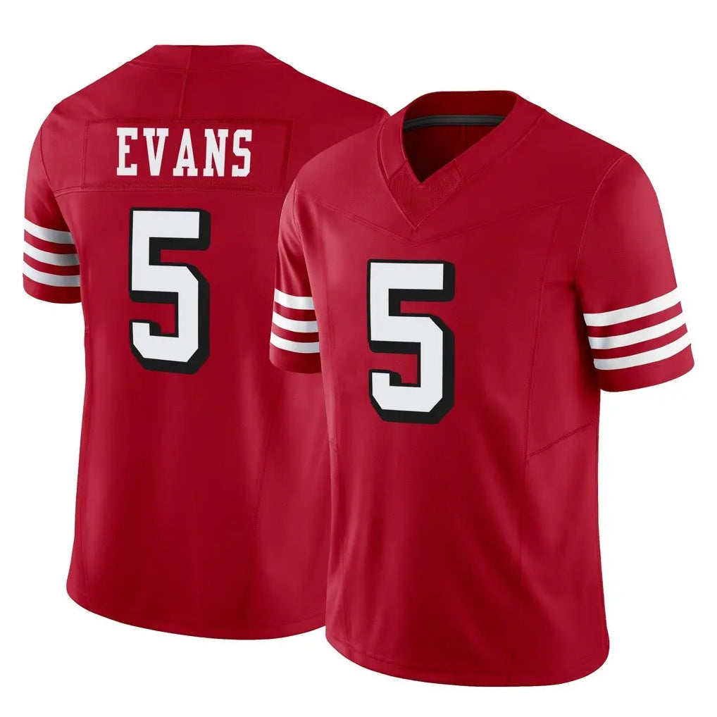 Cooneas SF.49ers #5 Mike Evans Player Red Limited Alternate Vapor F.U.S.E. Home Game Stitched Jerseys