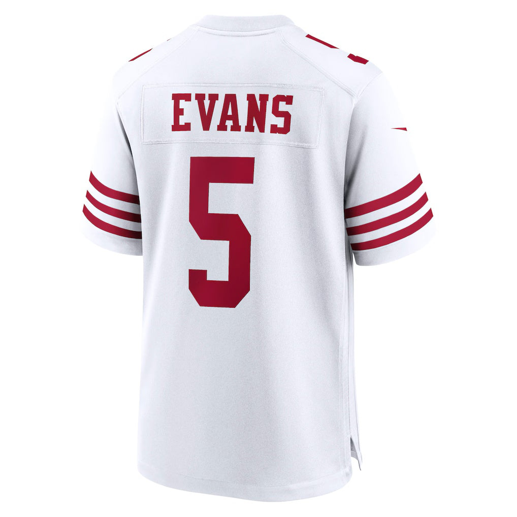 Cooneas SF.49ers #5 Mike Evans White Game Stitched Jerseys