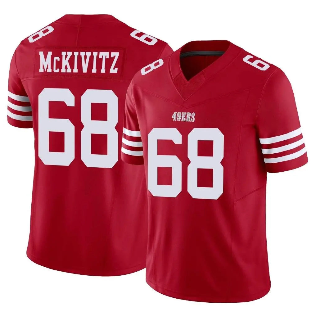 Cooneas SF.49ers #68 Colton McKivitz Player Red Limited Vapor F.U.S.E. Home Game Stitched Jerseys