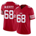 Cooneas SF.49ers #68 Colton McKivitz Player Red Limited Vapor F.U.S.E. Home Game Stitched Jerseys