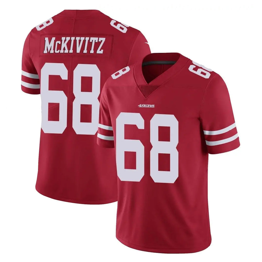Cooneas SF.49ers #68 Colton McKivitz Player Red Limited Vapor Untouchable Home Game Stitched Jerseys