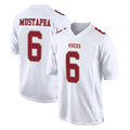 Cooneas SF.49ers #6 Malik Mustapha Player White Fashion Home Game Stitched Jerseys