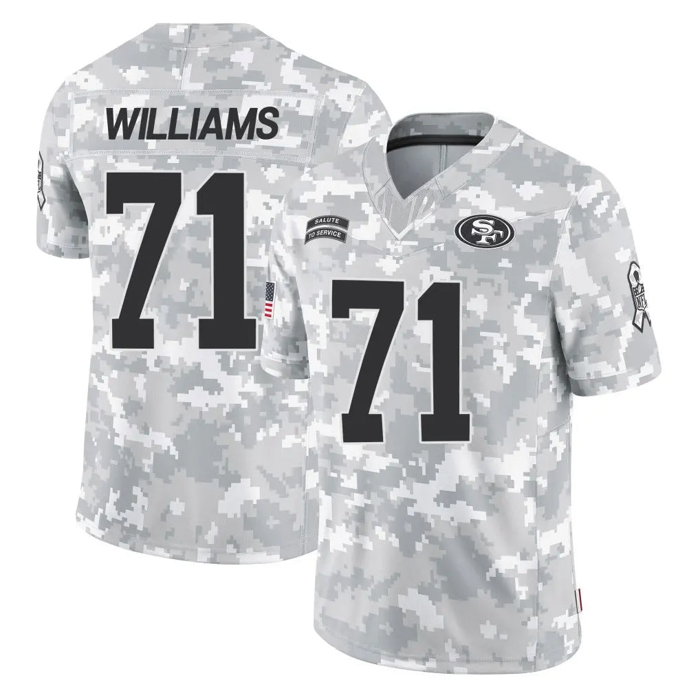 Cooneas SF.49ers #71 Trent Williams Player Arctic Camo Limited Salute To Service Home Game Stitched Jerseys