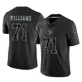 Cooneas SF.49ers #71 Trent Williams Player Black Limited Reflective Home Game Stitched Jerseys