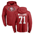 Cooneas SF.49ers #71 Trent Williams Player Red LOGO Pullover Hoodies Home Game Stitched Jerseys