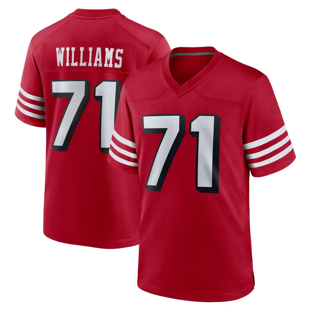 Cooneas SF.49ers #71 Trent Williams Player Red Limited Alternate Home Game Stitched Jerseys