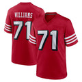 Cooneas SF.49ers #71 Trent Williams Player Red Limited Alternate Home Game Stitched Jerseys