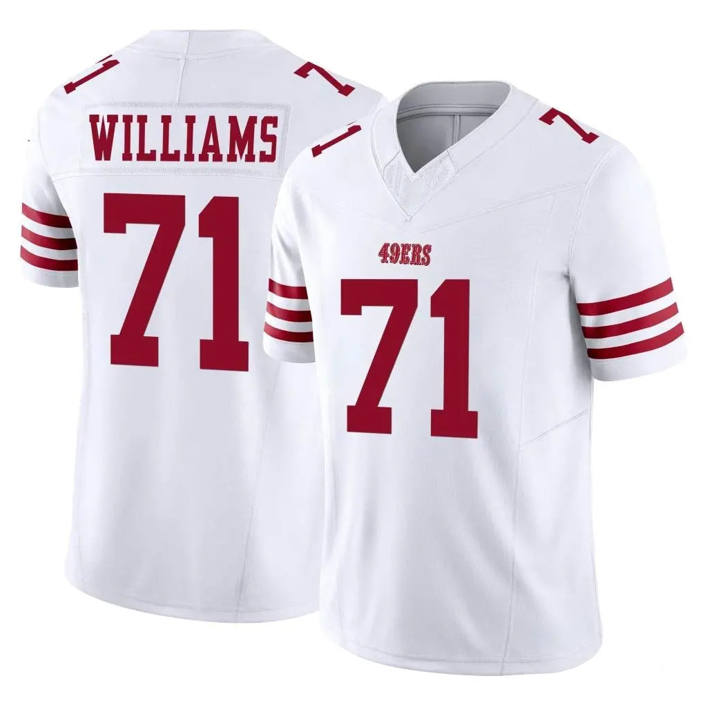 Cooneas SF.49ers #71 Trent Williams Player White Limited Vapor F.U.S.E. Home Game Stitched Jerseys
