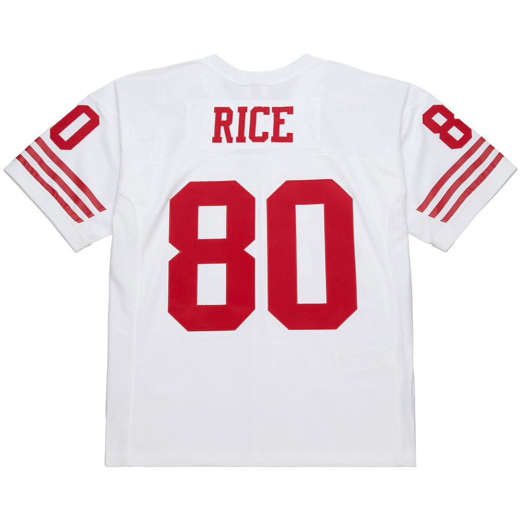 Cooneas SF.49ers #80 Jerry Rice Mitchell & Ness White 1994 Legacy Replica Jersey