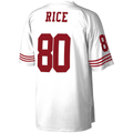 Cooneas SF.49ers #80 Jerry Rice Mitchell & Ness White Legacy Replica Stitched Puhic  Jersey