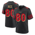 Cooneas SF.49ers #80 Jerry Rice Player Black Rivalries Collection Game Stitched Jerseys