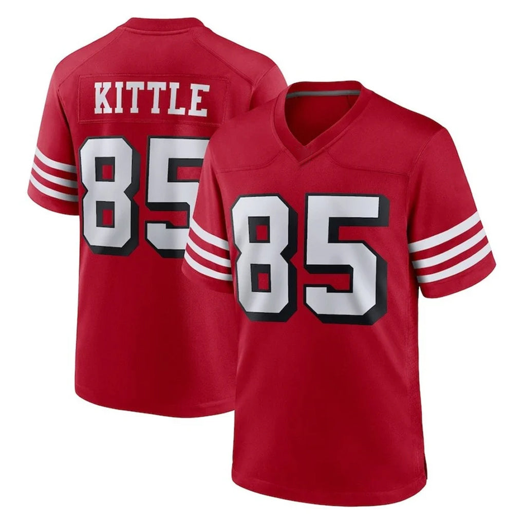 Cooneas SF.49ers #85 George Kittle Player Red Limited Alternate Home Game Stitched Jerseys