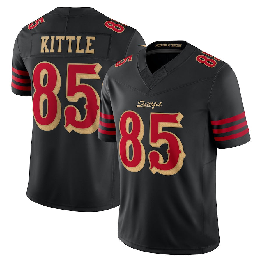 Cooneas SF.49ers #85 George Kittle Player Rivalries Collection Vapor Limited Black Stitched Jerseys