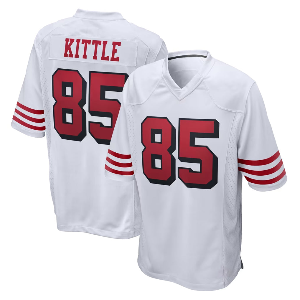 Cooneas SF.49ers #85 George Kittle Player White Limited Home Game Stitched Jerseys