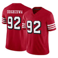 Cooneas SF.49ers #92 Osa Odighizuwa Player Red Limited Alternate Vapor F.U.S.E. Home Game Stitched Jerseys