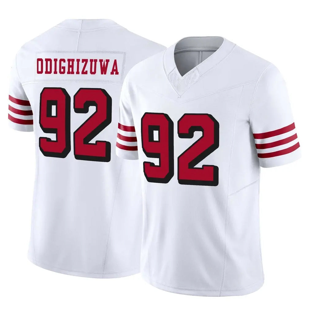 Cooneas SF.49ers #92 Osa Odighizuwa Player White Limited Alternate Vapor F.U.S.E. Home Game Stitched Jerseys