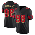 Cooneas SF.49ers #98 Mykel Williams Player Black Limited Rivalries Collection Home Game Stitched Jerseys