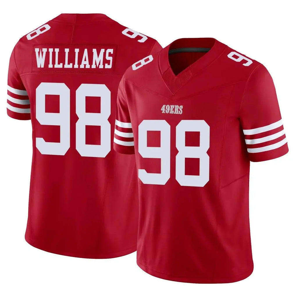 Cooneas SF.49ers #98 Mykel Williams Player Red Limited Vapor F.U.S.E. Home Game Stitched Jerseys