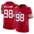 Cooneas SF.49ers #98 Mykel Williams Player Red Limited Vapor F.U.S.E. Home Game Stitched Jerseys