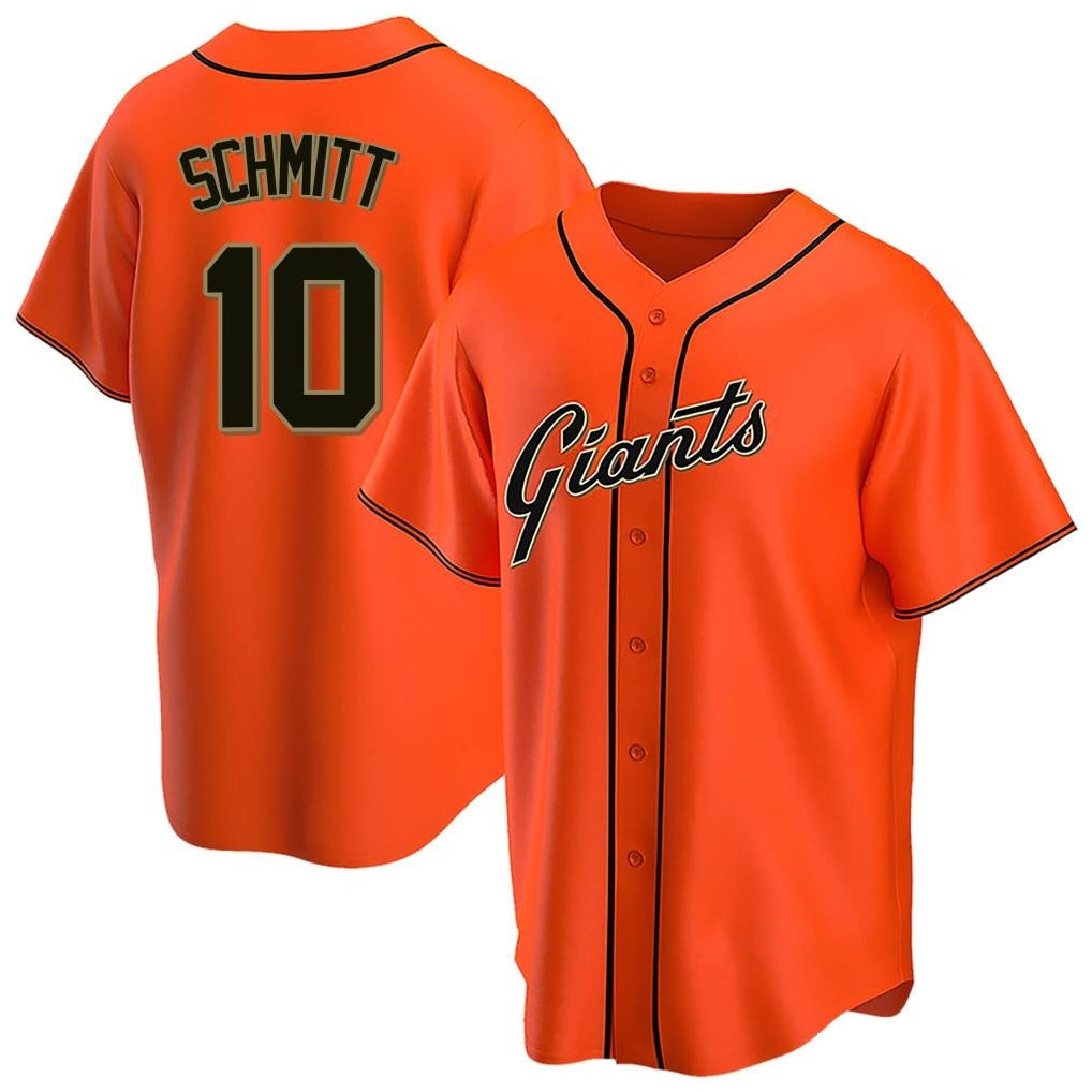 Cooneas SF.Giants #10 Casey Schmitt Player Orange Home Game Stitched Jerseys