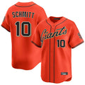 Cooneas SF.Giants #10 Casey Schmitt Player Orange Home Limited Stitched Jerseys