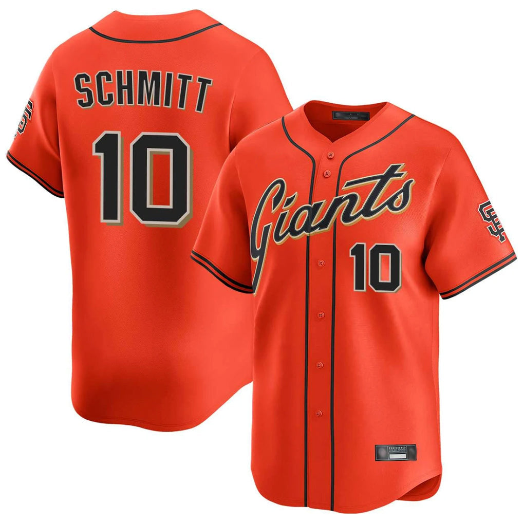 Cooneas SF.Giants #10 Casey Schmitt Player Orange Home Limited Stitched Jerseys