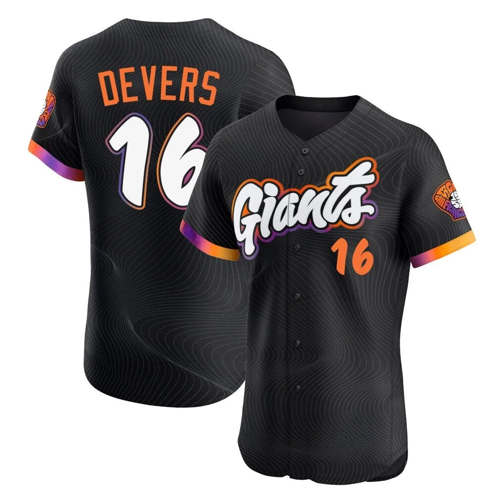 Cooneas SF.Giants #16 Rafael Devers Player Black 2025 City Connect Home Limited Elite Stitched Jerseys