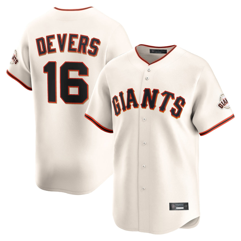 Cooneas SF.Giants #16 Rafael Devers Player Cream Home Limited Stitched Jerseys