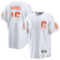 Cooneas SF.Giants #16 Rafael Devers Player White City Connect Home Game Stitched Jerseys