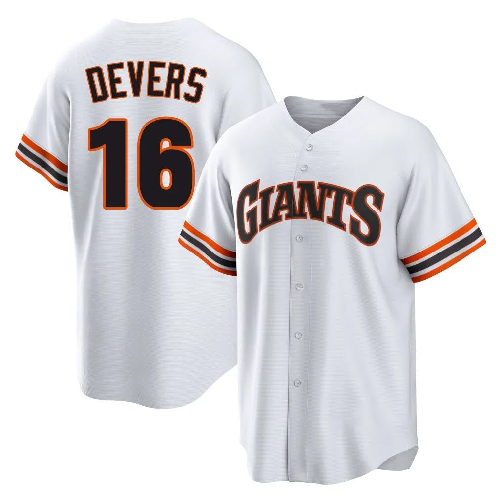 Cooneas SF.Giants #16 Rafael Devers Player White Home Game Stitched Jerseys