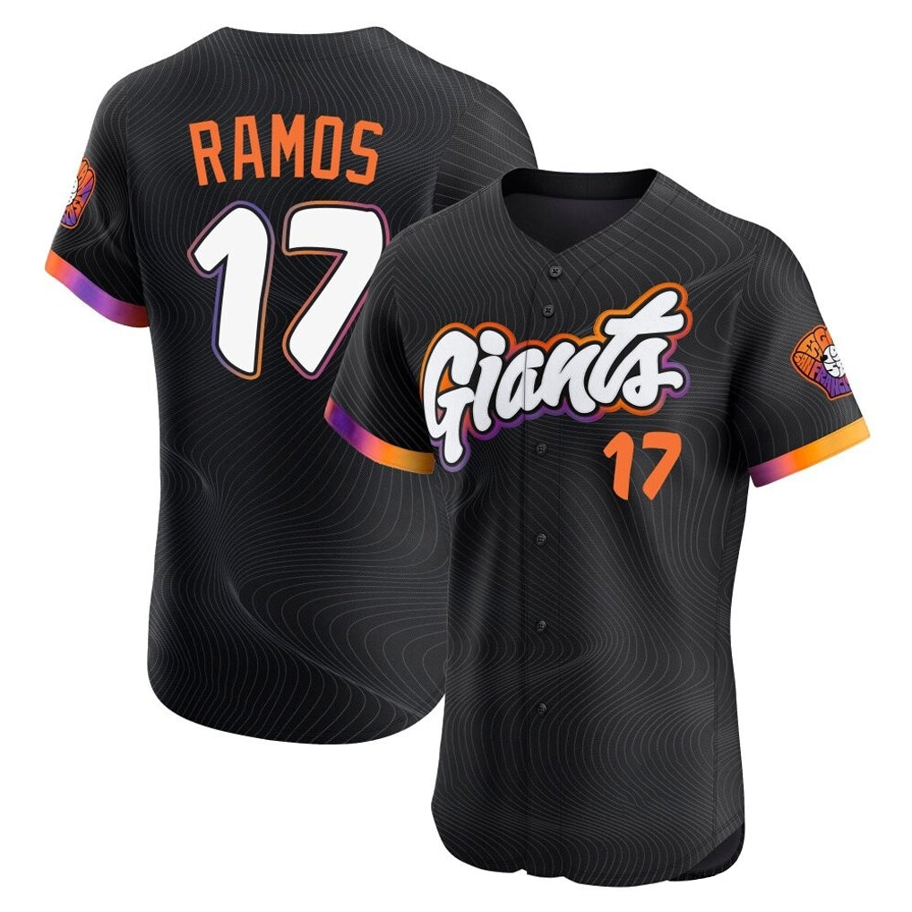 Cooneas SF.Giants #17 Heliot Ramos Player Black 2025 City Connect Home Limited Elite Stitched Jerseys